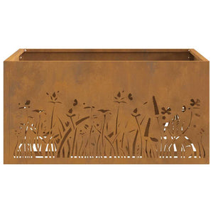 Focolare Marrone 60 x 60 x 30 cm acciaio corten 858927