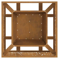 Focolare Marrone 60 x 60 x 30 cm acciaio corten 858927