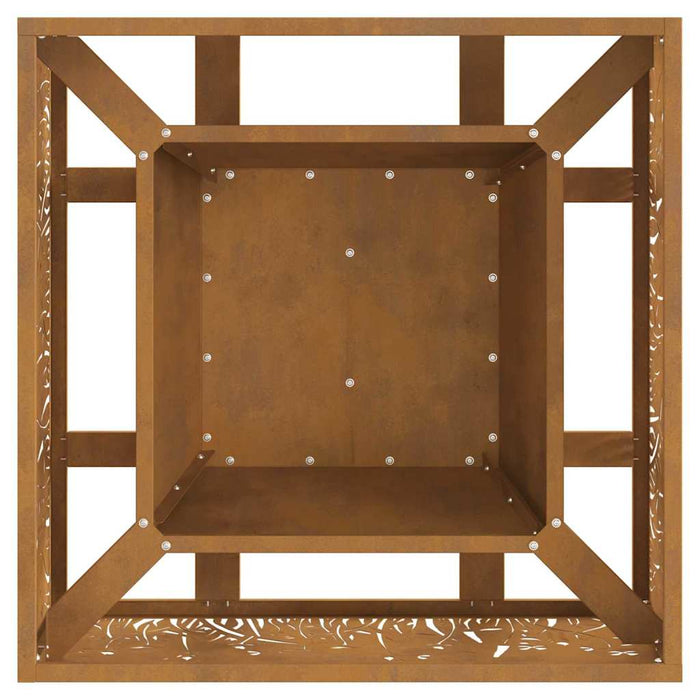 Focolare Marrone 60 x 60 x 30 cm acciaio corten 858927