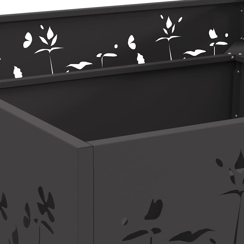 Focolare Nero 80 x 80 x 30 cm Acciaio laminato a freddo 858928