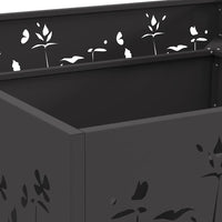 Focolare Nero 80 x 80 x 30 cm Acciaio laminato a freddo 858928