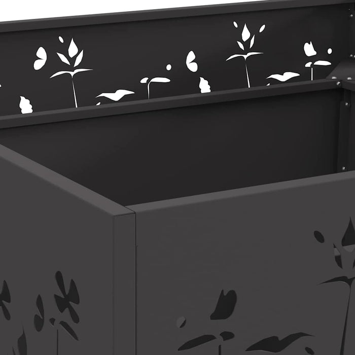 Focolare Nero 80 x 80 x 30 cm Acciaio laminato a freddo 858928