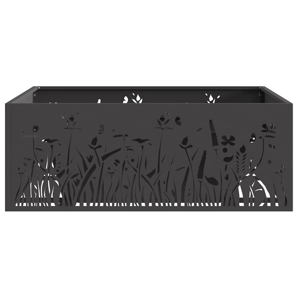 Focolare Nero 80 x 80 x 30 cm Acciaio laminato a freddo 858928