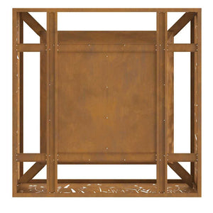 Focolare Marrone 80 x 80 x 30 cm acciaio corten 858929