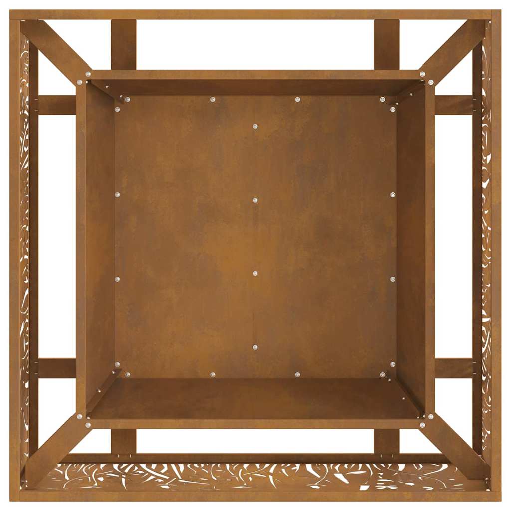 Focolare Marrone 80 x 80 x 30 cm acciaio corten 858929