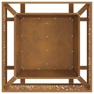 Focolare Marrone 80 x 80 x 30 cm acciaio corten 858929