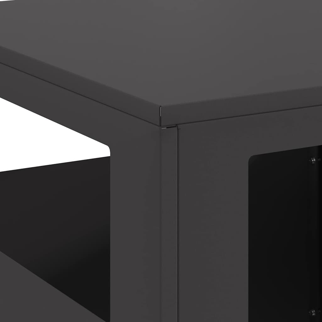 Focolare Nero 35 x 35 x 100 cm Acciaio laminato a freddo 858930