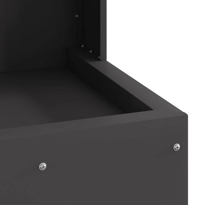 Focolare Nero 35 x 35 x 100 cm Acciaio laminato a freddo 858930