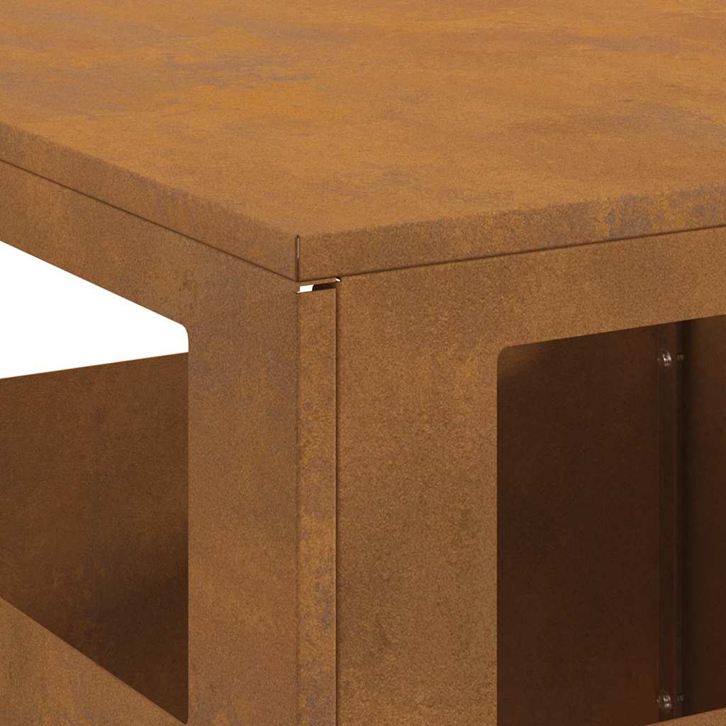 Focolare-Stufa-Camino Marrone 35 x 35 x 100 cm Acciaio 232441