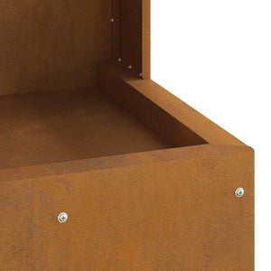 Focolare Marrone 35 x 35 x 100 cm acciaio corten 858931