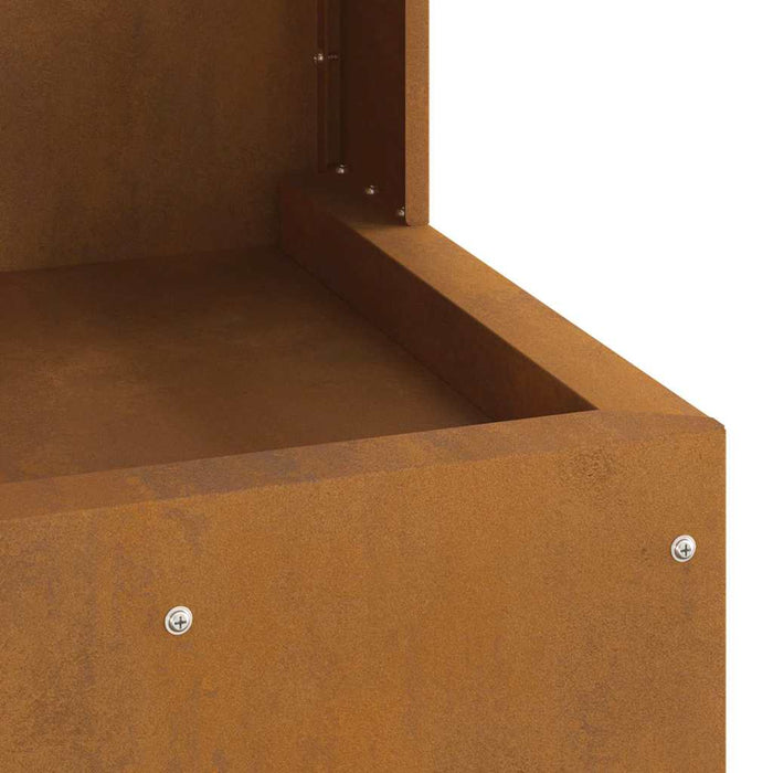 Focolare Marrone 35 x 35 x 100 cm acciaio corten 858931