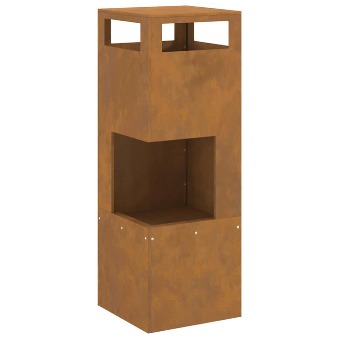 Focolare Marrone 35 x 35 x 100 cm acciaio corten 858931