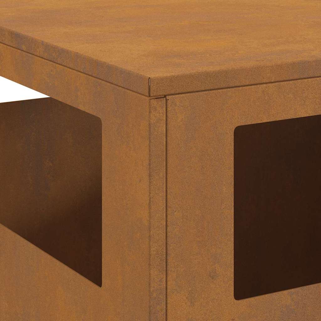 Focolare Marrone 50 x 50 x 100 cm acciaio corten 858933