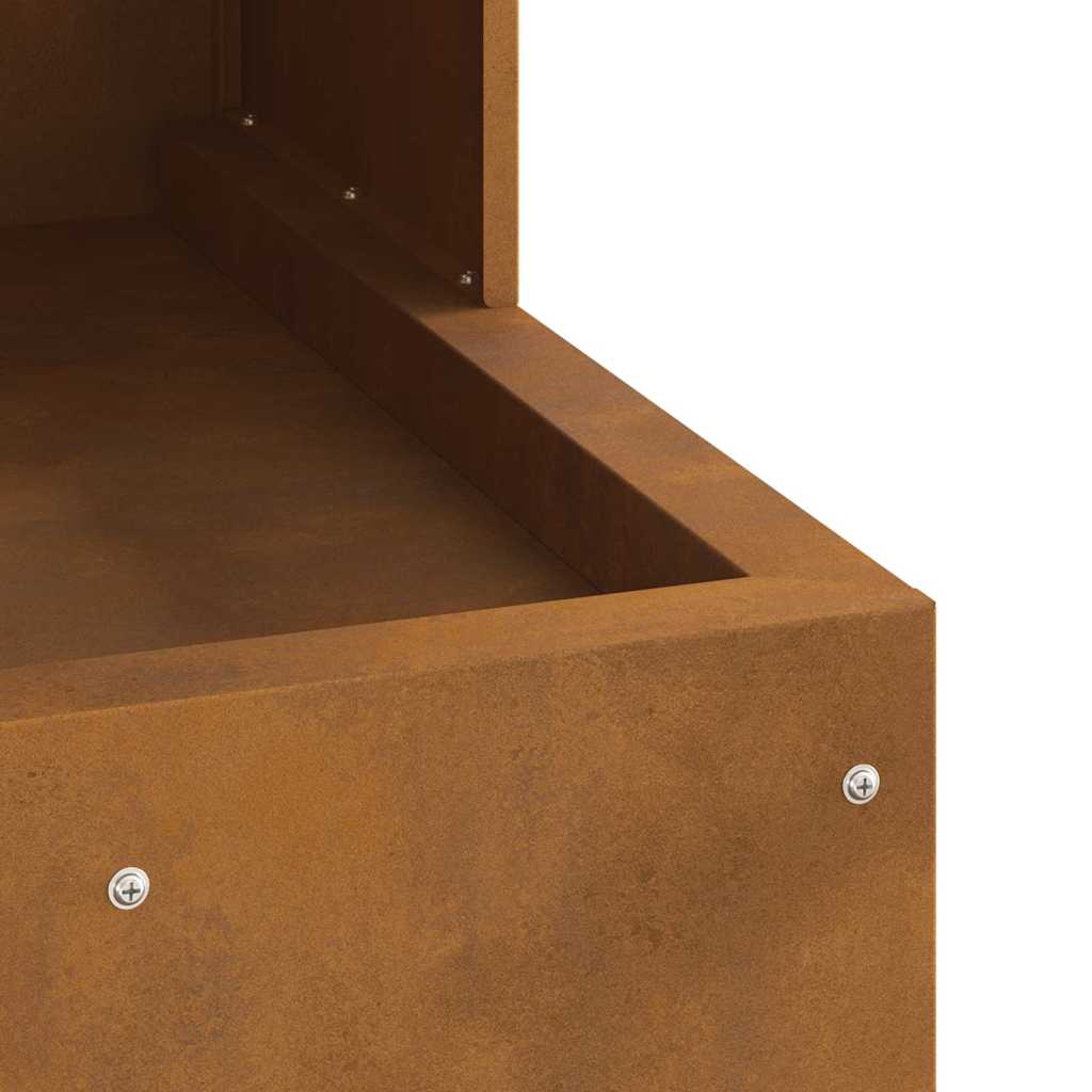 Focolare Marrone 50 x 50 x 100 cm acciaio corten 858933