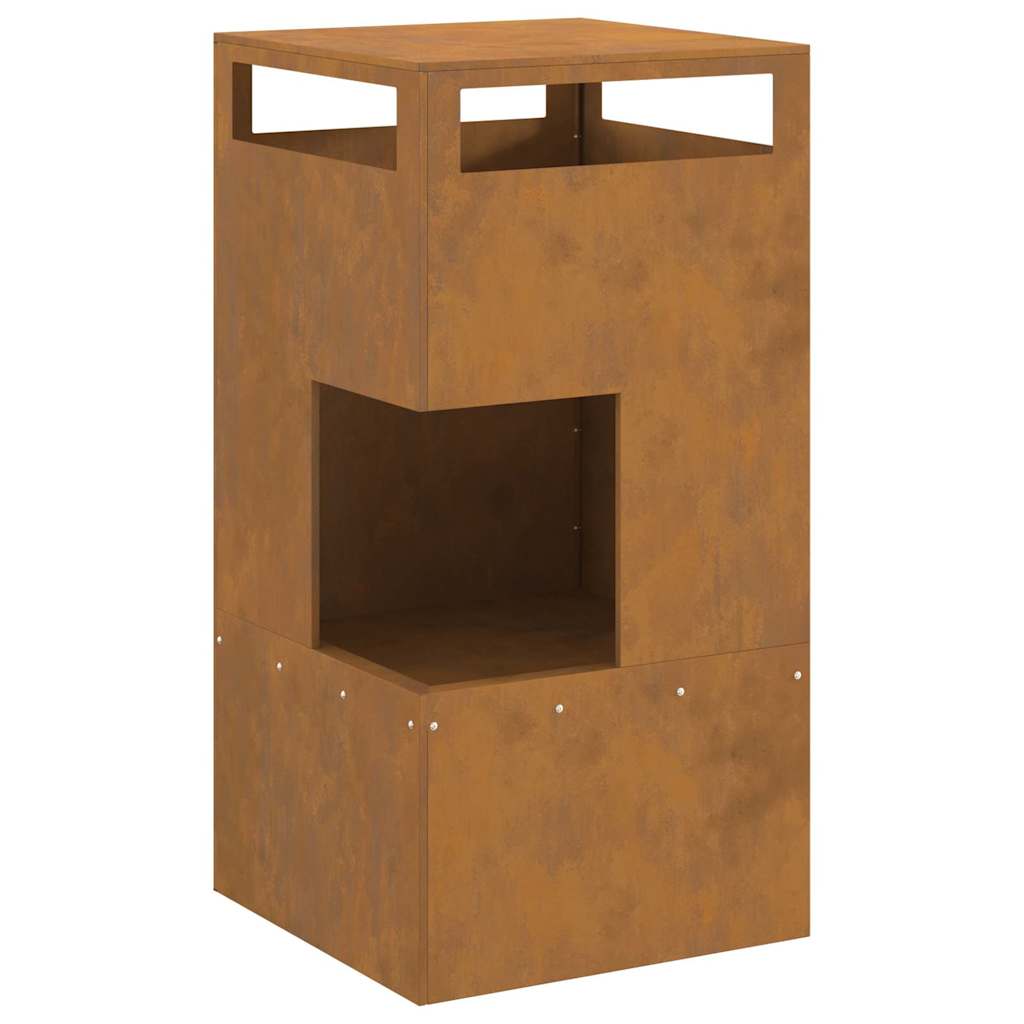 Focolare Marrone 50 x 50 x 100 cm acciaio corten 858933