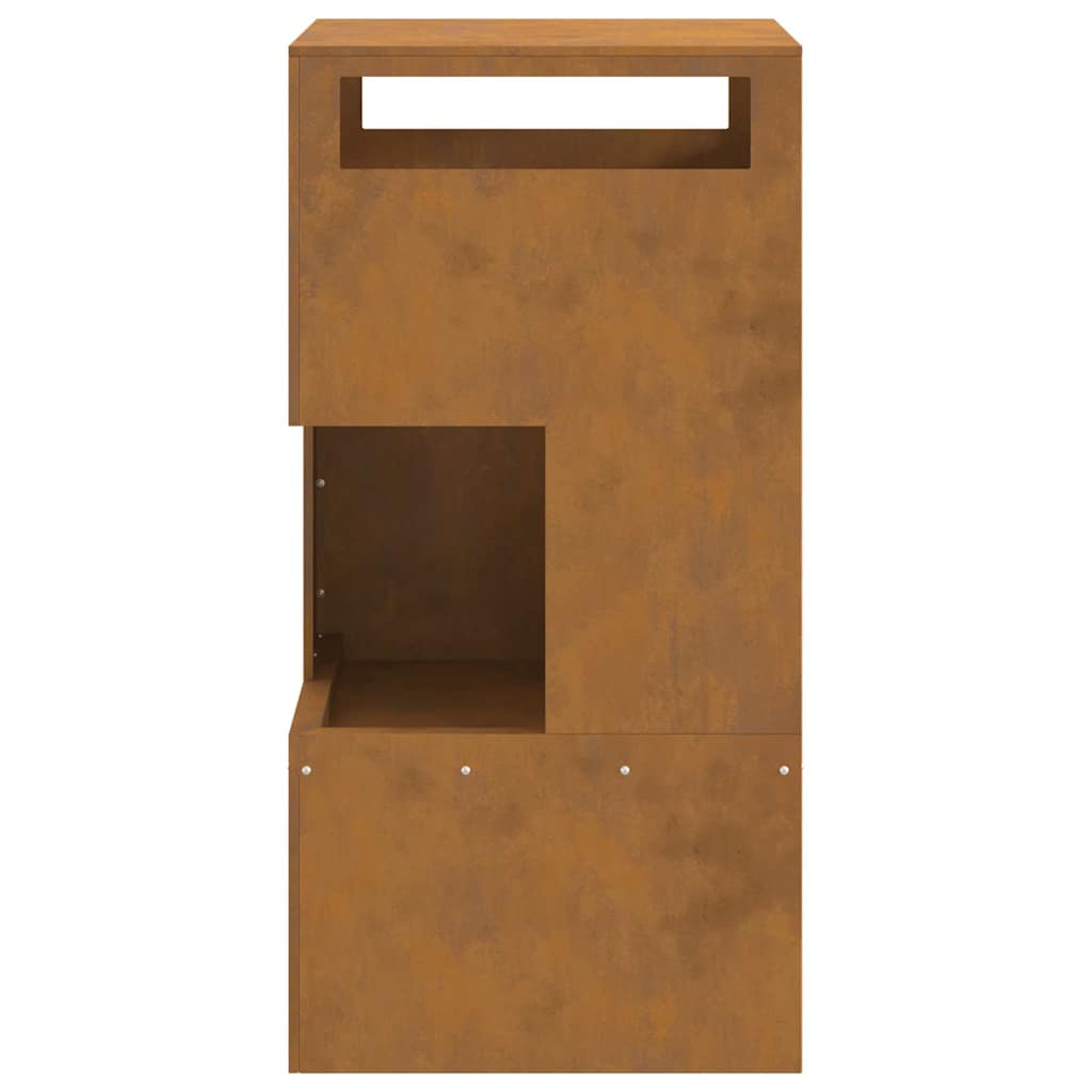 Focolare Marrone 50 x 50 x 100 cm acciaio corten 858933