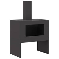 Focolare Nero 60 x 40 x 96 cm Acciaio laminato a freddo 858934