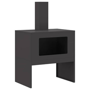 Focolare Nero 60 x 40 x 96 cm Acciaio laminato a freddo 858934