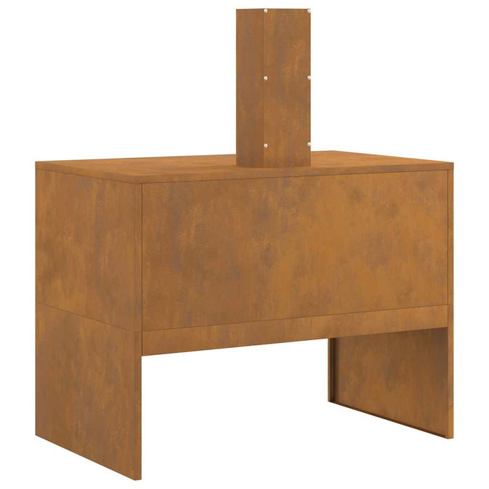 Focolare Marrone 80 x 50 x 96 cm acciaio corten 858937