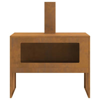 Focolare Marrone 80 x 50 x 96 cm acciaio corten 858937