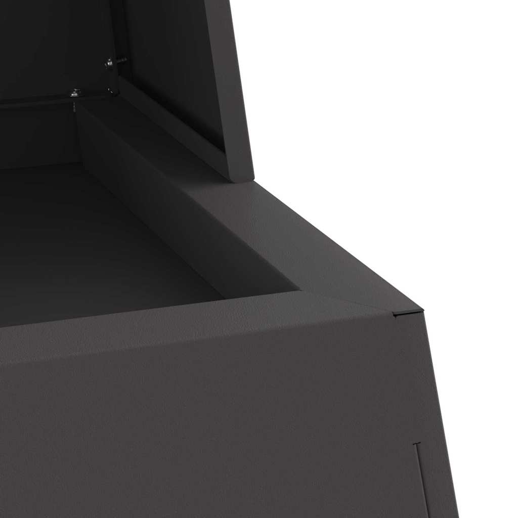 Focolare Nero 60 x 35 x 100 cm Acciaio laminato a freddo 858938