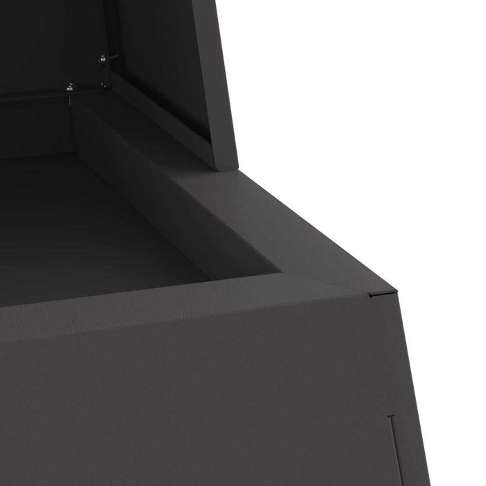 Focolare Nero 60 x 35 x 100 cm Acciaio laminato a freddo 858938