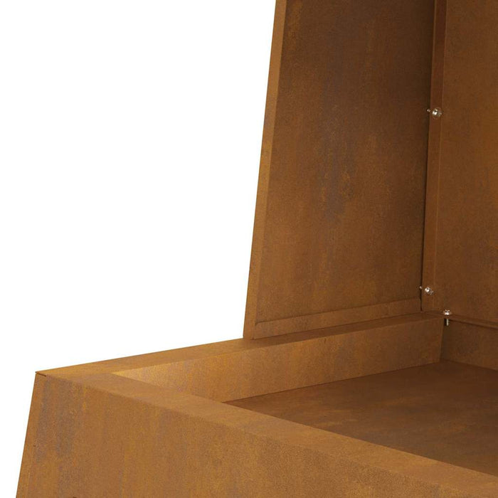 Focolare Marrone 60 x 35 x 100 cm acciaio corten 858939