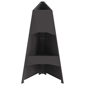 Focolare Nero 50 x 50 x 95 cm Acciaio laminato a freddo 858940