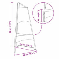 Focolare Nero 50 x 50 x 95 cm Acciaio laminato a freddo 858940