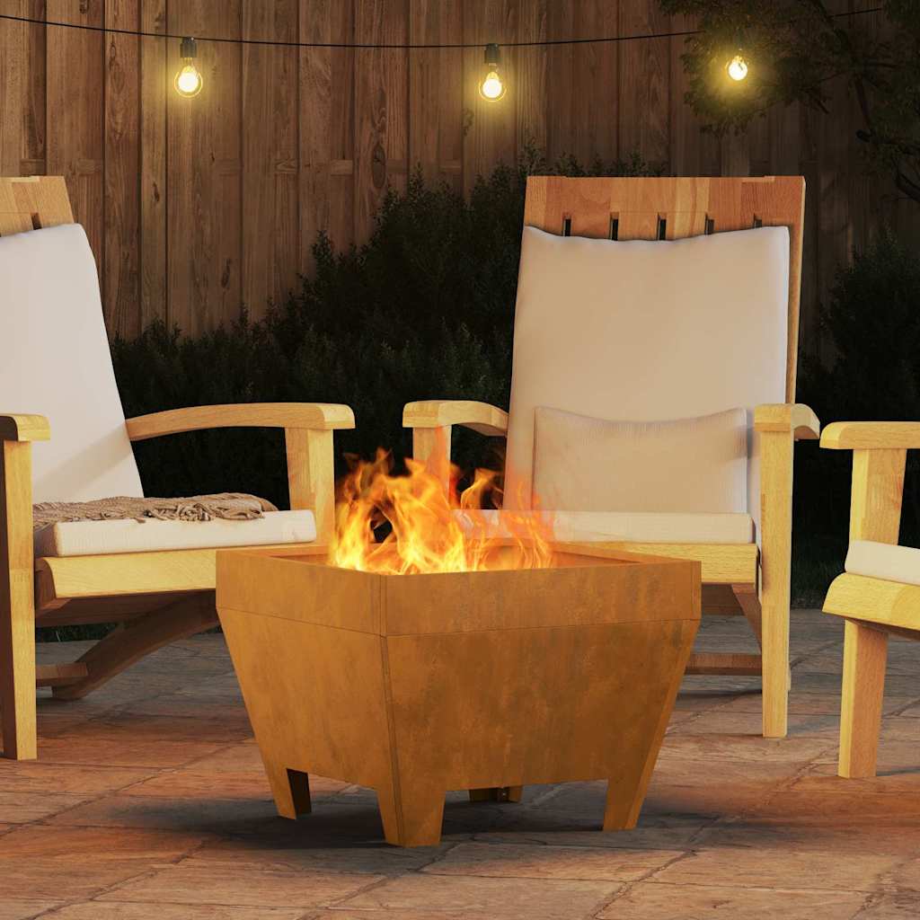 Focolare Marrone 50 x 50 x 38 cm acciaio corten 858943