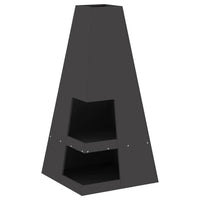 Focolare-Stufa-Camino Nero 50 x 50 x 100 cm Acciaio 498625