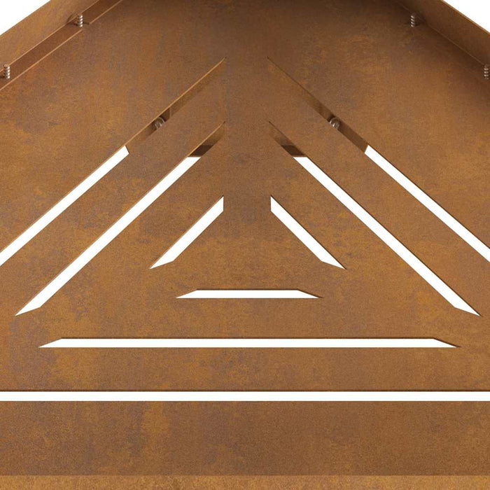 Focolare Marrone 50 x 43 x 52 cm acciaio corten 858951