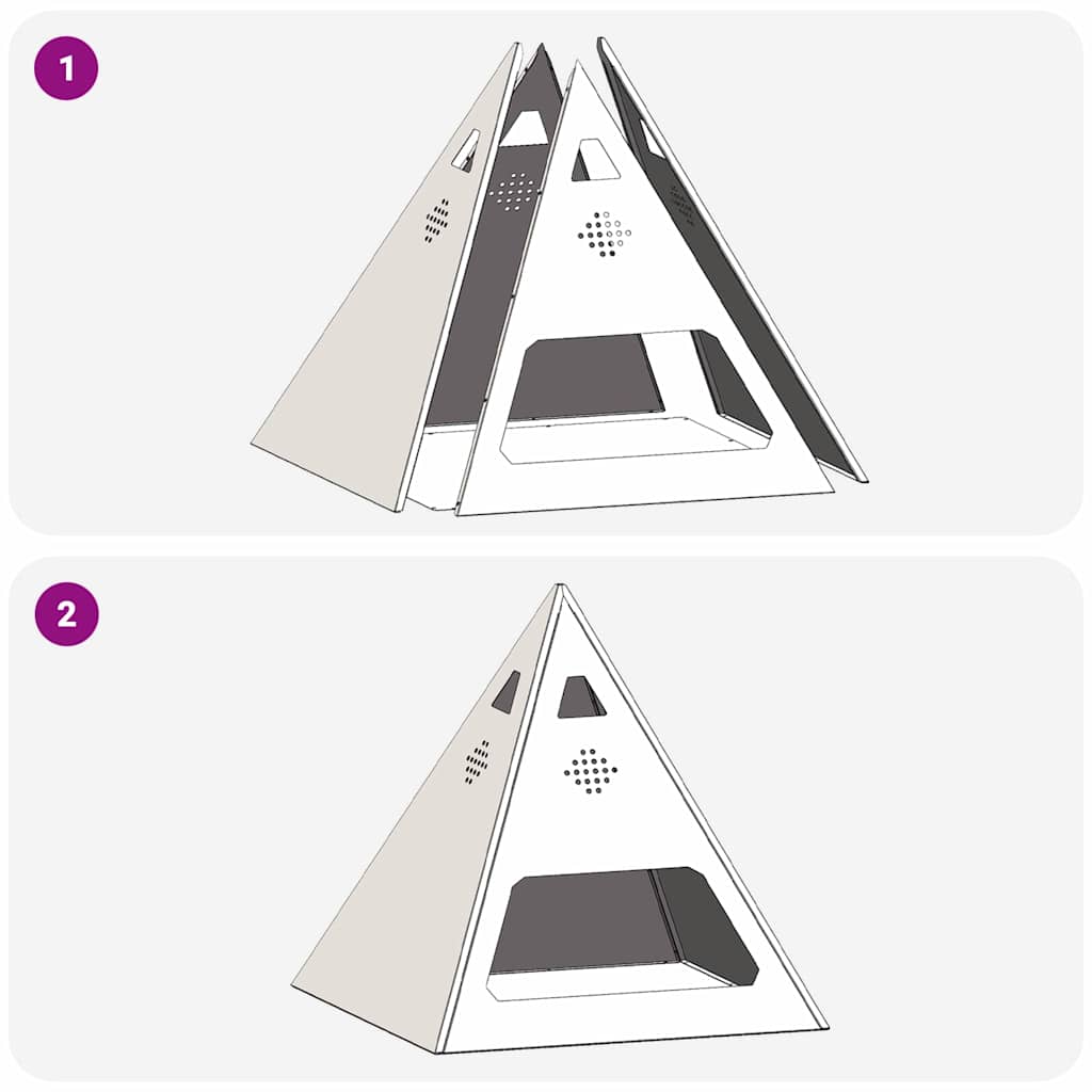 Focolare Nero 50 x 50 x 51 cm Acciaio laminato a freddo 858952