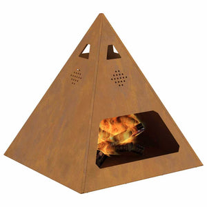 Focolare Marrone 50 x 50 x 51 cm acciaio corten 858953