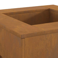 Focolare Marrone 60 x 60 x 30 cm acciaio corten 858955