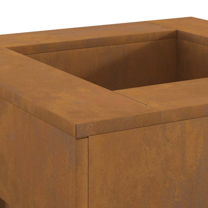Focolare Marrone 60 x 60 x 30 cm acciaio corten 858955