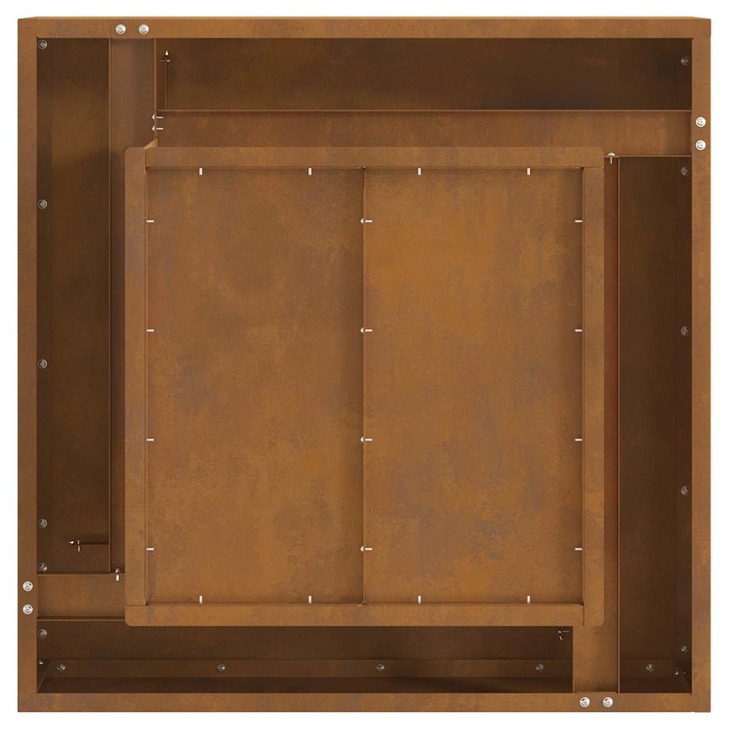 Focolare Marrone 60 x 60 x 30 cm acciaio corten 858955