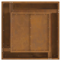 Focolare Marrone 60 x 60 x 30 cm acciaio corten 858955