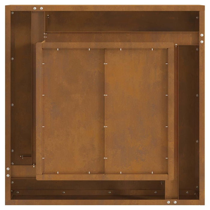 Focolare Marrone 60 x 60 x 30 cm acciaio corten 858955