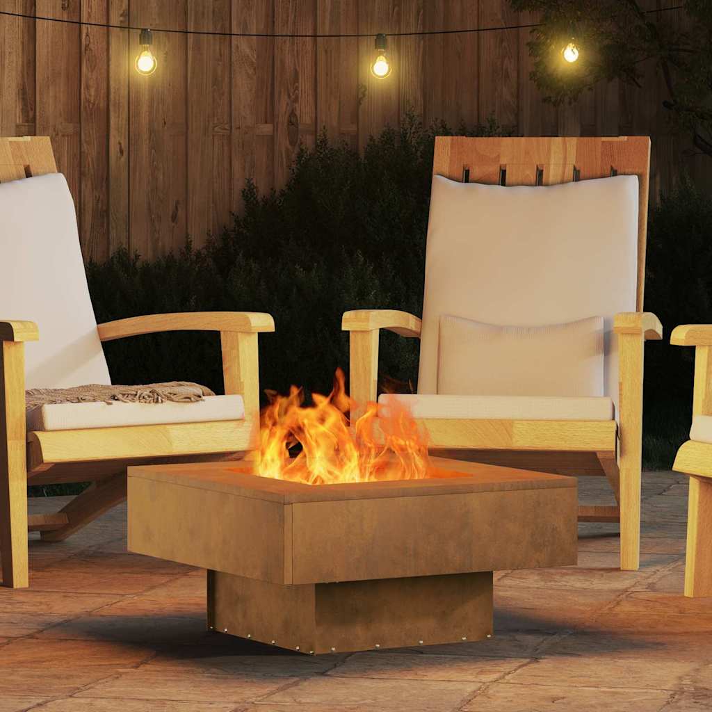 Focolare Marrone 60 x 60 x 30 cm acciaio corten 858955