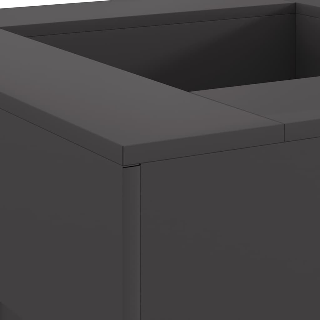 Focolare Nero 80 x 80 x 40 cm Acciaio laminato a freddo 858956