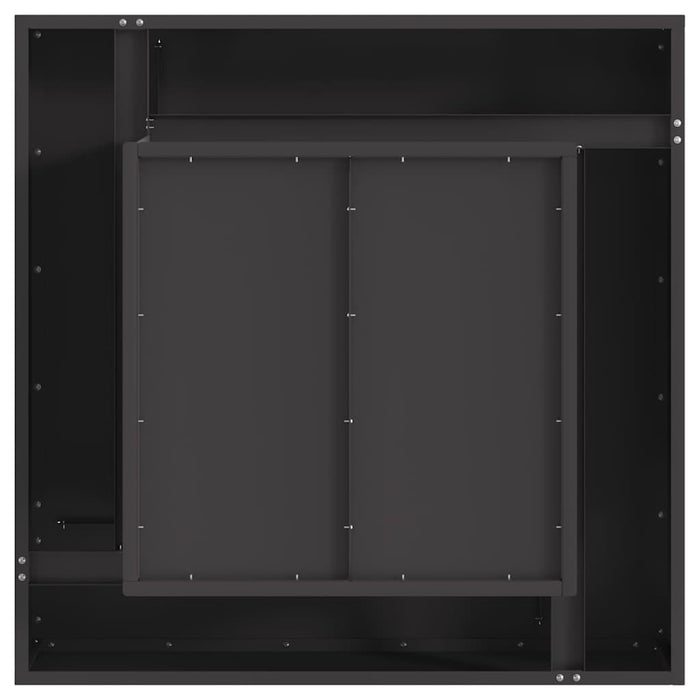 Focolare Nero 80 x 80 x 40 cm Acciaio laminato a freddo 858956