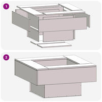Focolare Nero 80 x 80 x 40 cm Acciaio laminato a freddo 858956