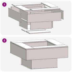Focolare Nero 80 x 80 x 40 cm Acciaio laminato a freddo 858956