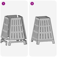 Focolare-Stufa-Camino Nero 50 x 50 x 70 cm Acciaio laminato a freddo