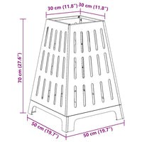 Focolare Nero 50 x 50 x 70 cm Acciaio laminato a freddo 858958