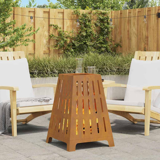 Focolare Marrone 50 x 50 x 70 cm acciaio corten 858959