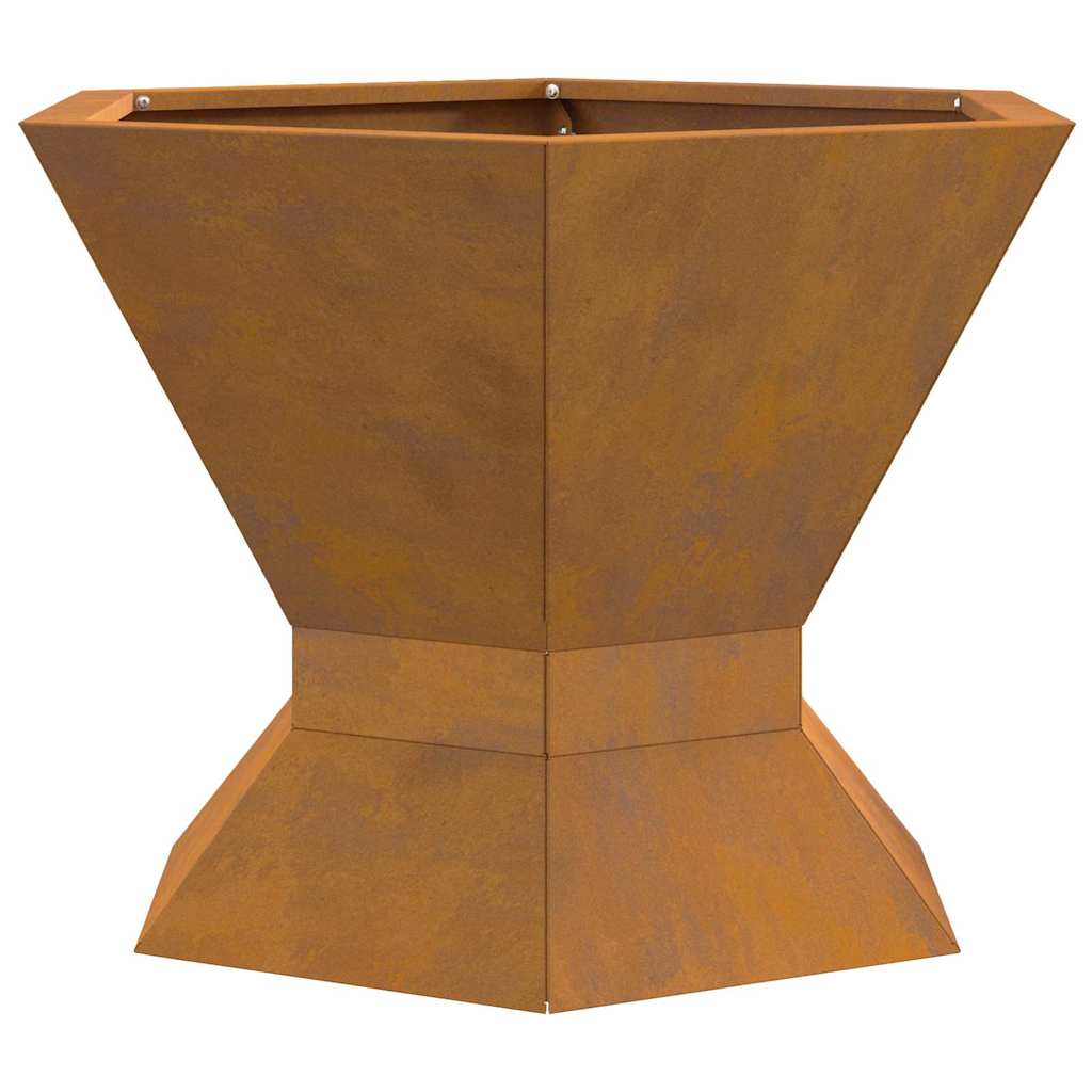 Focolare Marrone 50 x 50 x 40 cm acciaio corten 858961