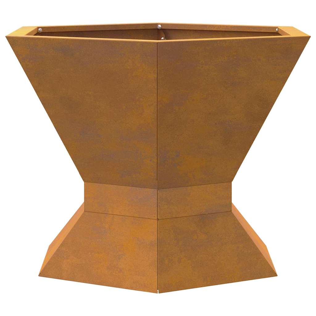 Focolare Marrone 50 x 50 x 40 cm acciaio corten 858961