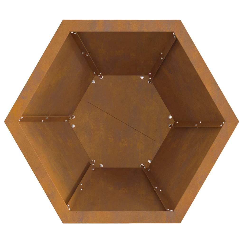 Focolare Marrone 50 x 50 x 40 cm acciaio corten 858961
